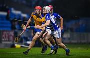 25 November 2023; Colin Currie of Na Fianna in action against John McKeon of Naas during the AIB Leinster GAA Hurling Senior Club Championship semi-final match between Naas, Kildare, and Na Fianna, Dublin, at Laois Hire O’Moore Park in Portlaoise, Laois. Photo by Eóin Noonan/Sportsfile