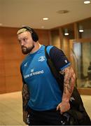 25 November 2023; Andrew Porter of Leinster arrives before the United Rugby Championship match between Leinster and Munster at the Aviva Stadium in Dublin. Photo by Harry Murphy/Sportsfile