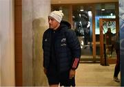 25 November 2023; Simon Zebo of Munster arrives before the United Rugby Championship match between Leinster and Munster at the Aviva Stadium in Dublin. Photo by Harry Murphy/Sportsfile