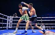 25 November 2023; Emmet Brennan, right, and Jamie Morrissey during their BUI Celtic light-heavyweight bout at the 3Arena in Dublin. Photo by Stephen McCarthy/Sportsfile
