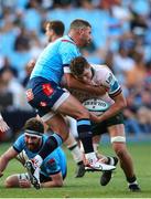 25 November 2023; Oisin Dowling of Connacht is tackled by Willie le Roux of Vodacom Bulls during the United Rugby Championship match between Vodacom Bulls and Connacht at Loftus Versfeld Stadium in Pretoria, South Africa. Photo by Shaun Roy/Sportsfile