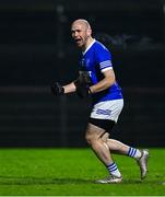 25 November 2023; John O'Malley of Naomh Conaill celebrates after scoring his side's first goal, a penalty, during the AIB Ulster GAA Football Senior Club Championship semi-final match between Glen, Derry, and Naomh Conaill, Donegal, at Healy Park in Omagh, Tyrone. Photo by Ben McShane/Sportsfile