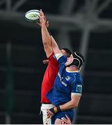 25 November 2023; James Ryan of Leinster in action against Jean Kleyn of Munster during the United Rugby Championship match between Leinster and Munster at the Aviva Stadium in Dublin. Photo by David Fitzgerald/Sportsfile