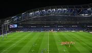 25 November 2023; James Ryan of Leinster leads his team onto the field before the United Rugby Championship match between Leinster and Munster at the Aviva Stadium in Dublin. Photo by Tyler Miller/Sportsfile