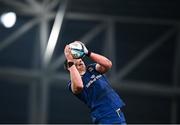 25 November 2023; Joe McCarthy of Leinster takes possession in a lineout during the United Rugby Championship match between Leinster and Munster at the Aviva Stadium in Dublin. Photo by Harry Murphy/Sportsfile