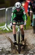 26 November 2023; David Gaffney of Ireland during the Mens Junior race during Round 5 of the UCI Cyclocross World Cup at the Sport Ireland Campus in Dublin. Photo by David Fitzgerald/Sportsfile