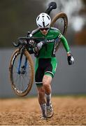 26 November 2023; Cameron Henry of Ireland during the Mens Junior race during Round 5 of the UCI Cyclocross World Cup at the Sport Ireland Campus in Dublin. Photo by David Fitzgerald/Sportsfile