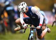 26 November 2023; Théophile Vassal of France during the Mens Junior race during Round 5 of the UCI Cyclocross World Cup at the Sport Ireland Campus in Dublin. Photo by David Fitzgerald/Sportsfile