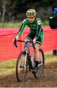 26 November 2023; Greta Lawless of Ireland during the Womens Junior race during Round 5 of the UCI Cyclocross World Cup at the Sport Ireland Campus in Dublin. Photo by David Fitzgerald/Sportsfile