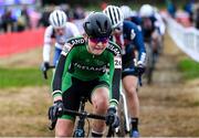 26 November 2023; Aine Doherty of Ireland during the Womens Junior race during Round 5 of the UCI Cyclocross World Cup at the Sport Ireland Campus in Dublin. Photo by David Fitzgerald/Sportsfile