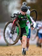 26 November 2023; Aliyah Rafferty of Ireland during the Womens Junior race during Round 5 of the UCI Cyclocross World Cup at the Sport Ireland Campus in Dublin. Photo by David Fitzgerald/Sportsfile