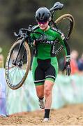 26 November 2023; Aine Doherty of Ireland during the Womens Junior race during Round 5 of the UCI Cyclocross World Cup at the Sport Ireland Campus in Dublin. Photo by David Fitzgerald/Sportsfile