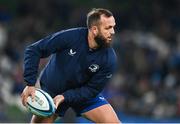 25 November 2023; Jamison Gibson-Park of Leinster warms up before the United Rugby Championship match between Leinster and Munster at the Aviva Stadium in Dublin. Photo by Sam Barnes/Sportsfile