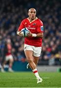 25 November 2023; Simon Zebo of Munster during the United Rugby Championship match between Leinster and Munster at the Aviva Stadium in Dublin. Photo by Sam Barnes/Sportsfile