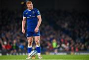 25 November 2023; Ciarán Frawley of Leinster prepares to kick a conversion during the United Rugby Championship match between Leinster and Munster at the Aviva Stadium in Dublin. Photo by Harry Murphy/Sportsfile
