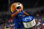25 November 2023; Leinster mascot Leo the Lion during the United Rugby Championship match between Leinster and Munster at the Aviva Stadium in Dublin. Photo by Harry Murphy/Sportsfile