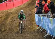 26 November 2023; Jamie Meehan of Ireland during the Mens Under-23 race during Round 5 of the UCI Cyclocross World Cup at the Sport Ireland Campus in Dublin. Photo by David Fitzgerald/Sportsfile