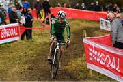 26 November 2023; Jamie Meehan of Ireland during the Mens Under-23 race during Round 5 of the UCI Cyclocross World Cup at the Sport Ireland Campus in Dublin. Photo by David Fitzgerald/Sportsfile