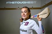 28 November 2023; AIB ambassador, camogie star, Ciara Phelan of Dicksboro, Kilkenny, pictured ahead of this weekend’s AIB Camogie All-Ireland Club Championship semi-finals and for the release of the first full episode of ‘Meet #TheToughest’, a new content series from AIB that will showcase some of the final stages of this year’s AIB Camogie All-Ireland Club Championships, through footage captured by cameras worn by players for the first time in Gaelic Games. You can view the first episode of ‘Meet #TheToughest’ here: https://www.youtube.com/watch?v=bz0vKEzaWEE. Photo by Harry Murphy/Sportsfile