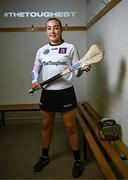 28 November 2023; AIB ambassador, camogie star, Ciara Phelan of Dicksboro, Kilkenny, pictured ahead of this weekend’s AIB Camogie All-Ireland Club Championship semi-finals and for the release of the first full episode of ‘Meet #TheToughest’, a new content series from AIB that will showcase some of the final stages of this year’s AIB Camogie All-Ireland Club Championships, through footage captured by cameras worn by players for the first time in Gaelic Games. You can view the first episode of ‘Meet #TheToughest’ here: https://www.youtube.com/watch?v=bz0vKEzaWEE. Photo by Harry Murphy/Sportsfile