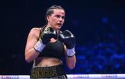 25 November 2023; Chantelle Cameron during her undisputed super lightweight championship fight with Katie Taylor at the 3Arena in Dublin. Photo by Stephen McCarthy/Sportsfile