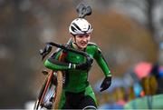 26 November 2023; Darcey Harkness of Ireland during the Elite Womens race during Round 5 of the UCI Cyclocross World Cup at the Sport Ireland Campus in Dublin. Photo by David Fitzgerald/Sportsfile