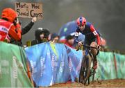26 November 2023; Lucinda Brand of Netherlands during the Elite Womens race during Round 5 of the UCI Cyclocross World Cup at the Sport Ireland Campus in Dublin. Photo by David Fitzgerald/Sportsfile