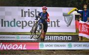 26 November 2023; Lucinda Brand of Netherlands during the Elite Womens race during Round 5 of the UCI Cyclocross World Cup at the Sport Ireland Campus in Dublin. Photo by David Fitzgerald/Sportsfile