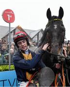 26 November 2023; JJ Slevin with Fastorslow after winning the John Durkan Memorial Punchestown Steeplechase on day two of the Punchestown Winter Festival at Punchestown Racecourse in Kildare. Photo by Matt Browne/Sportsfile