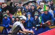 26 November 2023; Spectators watch on during the Elite Mens race during Round 5 of the UCI Cyclocross World Cup at the Sport Ireland Campus in Dublin. Photo by David Fitzgerald/Sportsfile