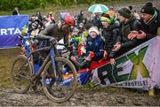 26 November 2023; Pim Ronhaar of Netherlands during the Elite Mens race during Round 5 of the UCI Cyclocross World Cup at the Sport Ireland Campus in Dublin. Photo by David Fitzgerald/Sportsfile