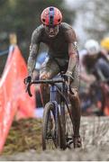 26 November 2023; Pim Ronhaar of Netherlands during the Elite Mens race during Round 5 of the UCI Cyclocross World Cup at the Sport Ireland Campus in Dublin. Photo by David Fitzgerald/Sportsfile *** NO REPRODUCTION FEE ***