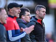 26 November 2023; Dingle manager Pádraig Corcoran during the AIB Munster GAA Football Senior Club Championship semi-final match between Dingle, Kerry, and Clonmel Commercials, Tipperary, at FBD Semple Stadium in Thurles, Tipperary. Photo by Piaras Ó Mídheach/Sportsfile