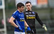 26 November 2023; Scotstown players Darren Hughes, left, and goalkeeper Rory Beggan during the AIB Ulster GAA Football Senior Club Championship semi-final match between Scotstown, Monaghan, and Trillick, Tyrone, at BOX-IT Athletic Grounds in Armagh. Photo by Ramsey Cardy/Sportsfile