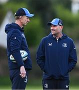 27 November 2023; Leinster senior coach Jacques Nienaber and head coach Leo Cullen during a Leinster Rugby squad training at UCD in Dublin. Photo by Harry Murphy/Sportsfile