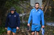 27 November 2023; Forwards and scrum coach Robin McBryde and Jason Jenkins during a Leinster Rugby squad training at UCD in Dublin. Photo by Harry Murphy/Sportsfile