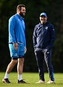27 November 2023; Jason Jenkins and senior coach Jacques Nienaber during a Leinster Rugby squad training at UCD in Dublin. Photo by Harry Murphy/Sportsfile