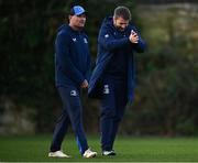 27 November 2023; Leinster senior coach Jacques Nienaber and contact skills coach Sean O'Brien during a Leinster Rugby squad training at UCD in Dublin. Photo by Harry Murphy/Sportsfile