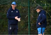 27 November 2023; Head coach Leo Cullen and forwards and scrum coach Robin McBryde during a Leinster Rugby squad training at UCD in Dublin. Photo by Harry Murphy/Sportsfile