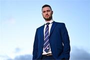 28 November 2023; Newly appointed Shelbourne FC Women's manager Eoin Wearen poses for a portrait at Tolka Park in Dublin. Photo by Ben McShane/Sportsfile