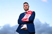 28 November 2023; Newly appointed Shelbourne FC Women's manager Eoin Wearen poses for a portrait at Tolka Park in Dublin. Photo by Ben McShane/Sportsfile