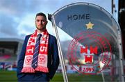 28 November 2023; Newly appointed Shelbourne FC Women's manager Eoin Wearen poses for a portrait at Tolka Park in Dublin. Photo by Ben McShane/Sportsfile