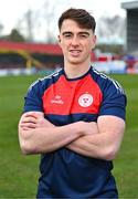 29 November 2023; Shelbourne FC new signing Lorcan Healy poses for a portrait at Tolka Park in Dublin. Photo by Tyler Miller/Sportsfile