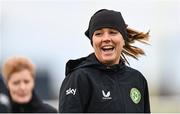 28 November 2023; Goalkeeper Grace Moloney during a Republic of Ireland women training session at the FAI National Training Centre in Abbotstown, Dublin. Photo by Stephen McCarthy/Sportsfile