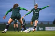 28 November 2023; Jamie Finn during a Republic of Ireland women training session at the FAI National Training Centre in Abbotstown, Dublin. Photo by Stephen McCarthy/Sportsfile