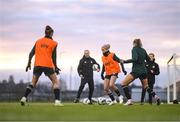 28 November 2023; Denise O'Sullivan during a Republic of Ireland women training session at the FAI National Training Centre in Abbotstown, Dublin. Photo by Stephen McCarthy/Sportsfile