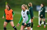 28 November 2023; Erin McLaughlin during a Republic of Ireland women training session at the FAI National Training Centre in Abbotstown, Dublin. Photo by Stephen McCarthy/Sportsfile