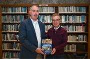 28 November 2023; Leinster Rugby and Merrion Press launched A History of Rugby in Leinster in the Library Room, RDS on Tuesday evening. The book, written by Dr David Doolin, explores the growth of the game in the province through Irish history, and how the events that impacted Ireland, filtered into the evolution of Leinster rugby from its origins to the present day. In attendance at the launch is author David Doolin with David Brabazon. The book is available in all good bookshops and on the Merrion Press website and Amazon. Photo by Harry Murphy/Sportsfile