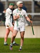 25 November 2023; Jordan Molloy of O'Loughlin Gaels celebrates after his side's victory in the AIB Leinster GAA Hurling Senior Club Championship semi-final match between Kilcormac-Killoughey, Offaly, and O'Loughlin Gaels, Kilkenny, at Glenisk O'Connor Park in Tullamore, Offaly. Photo by Piaras Ó Mídheach/Sportsfile