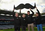 30 November 2023; Movember partners with the GAA and the GPA to launch the ‘Movember Ahead of the Game’ campaign at Croke Park in Dublin. In attendance are Ahead of the Game facilitators, from left, Iggy Clarke, Saoirse McCarthy, Domhnall Nugent, and Mary Kate Lynch. Photo by David Fitzgerald/Sportsfile